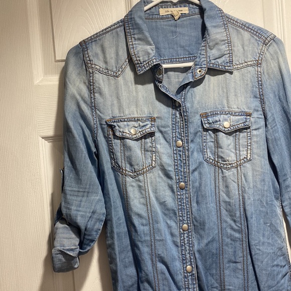 Jean Button Up Top - Picture 2 of 5